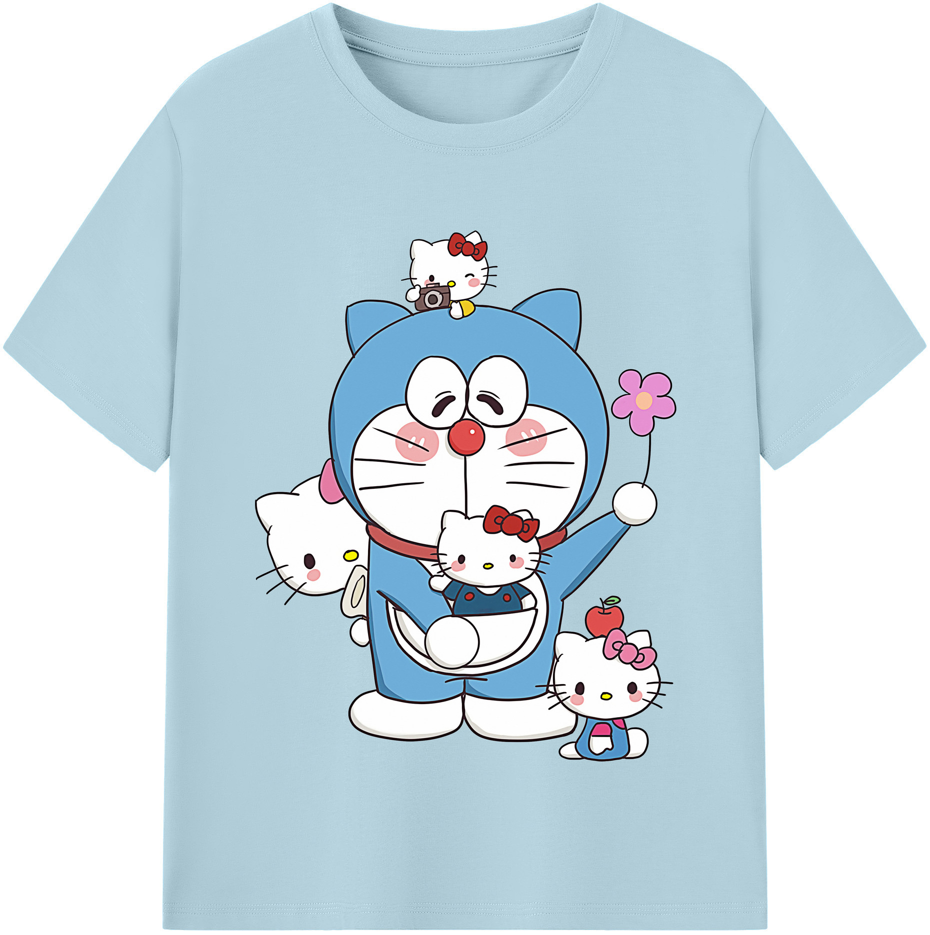 （画像用） ドラえもん Doraemon 綿100％半袖Tシャツ（フロントプリント）